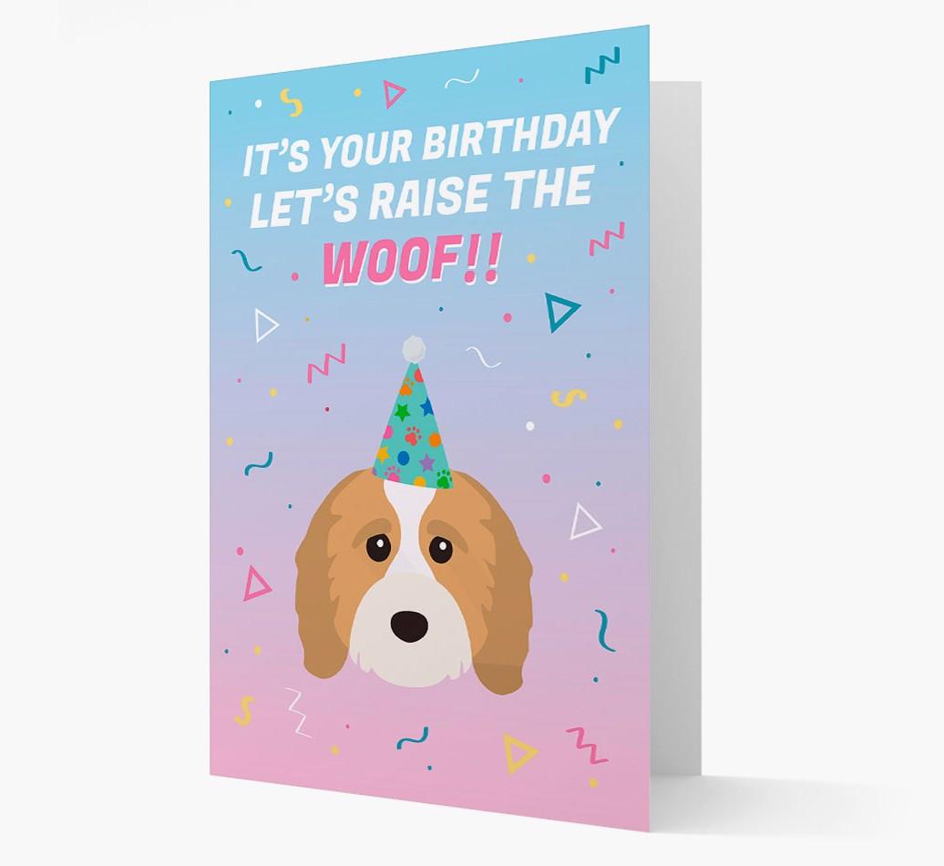 Raise The Woof: Personalised Card with {breedFullName} Icon