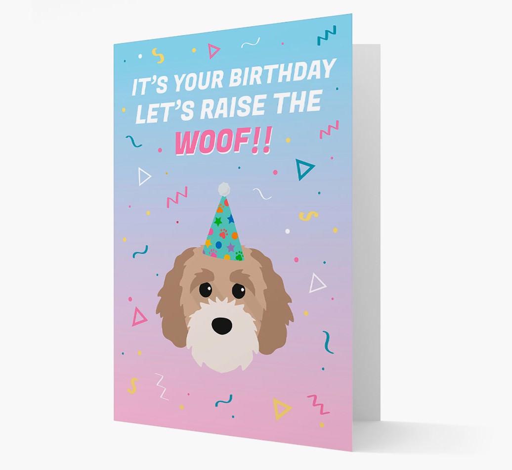 Raise The Woof: Personalized Card with {breedFullName} Icon
