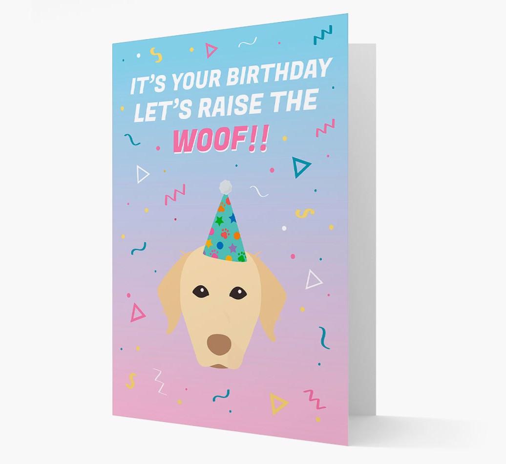 Raise The Woof: Personalized Card with {breedFullName} Icon
