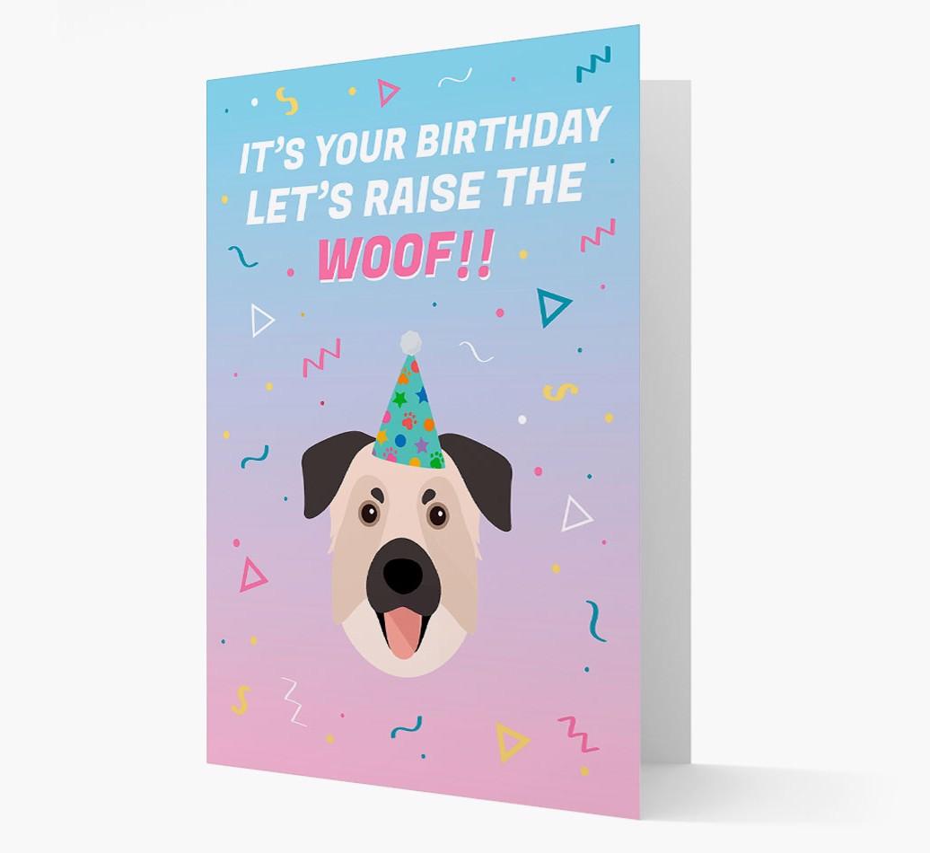 Raise The Woof: Personalized Card with {breedFullName} Icon