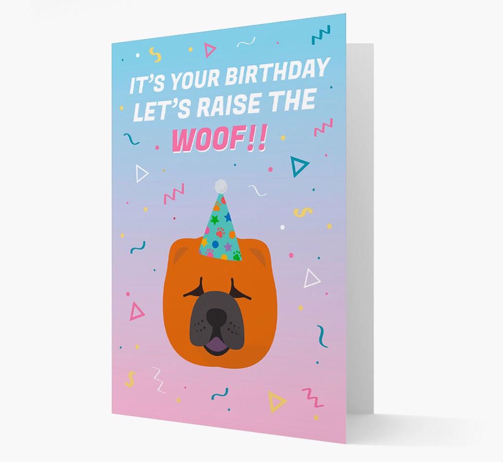 Raise The Woof: Personalized Card with {breedFullName} Icon