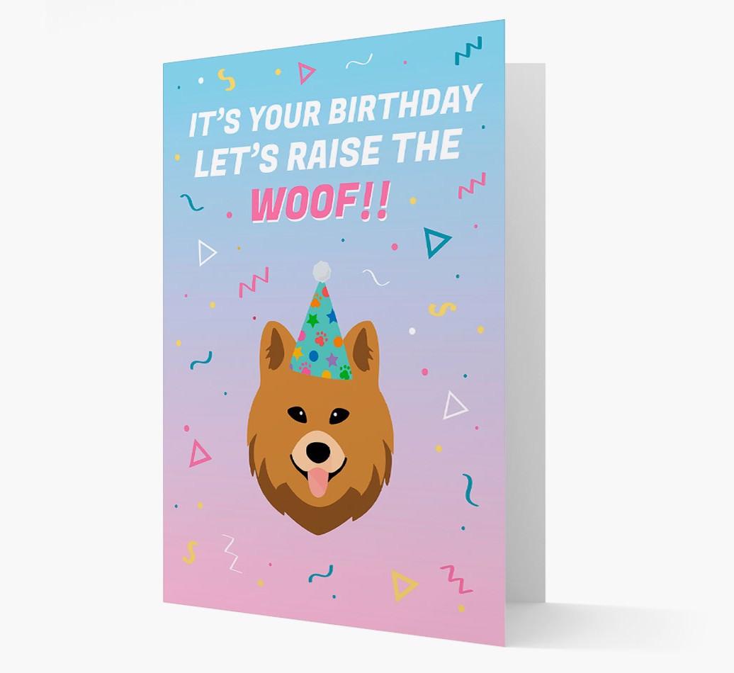 Raise The Woof: Personalized Card with {breedFullName} Icon