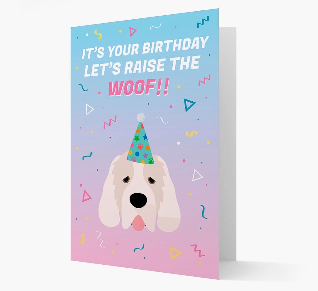 Raise The Woof: Personalized Card with {breedFullName} Icon