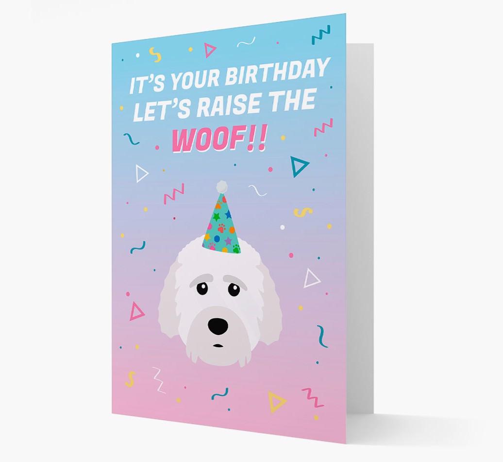 Raise The Woof: Personalized Card with {breedFullName} Icon