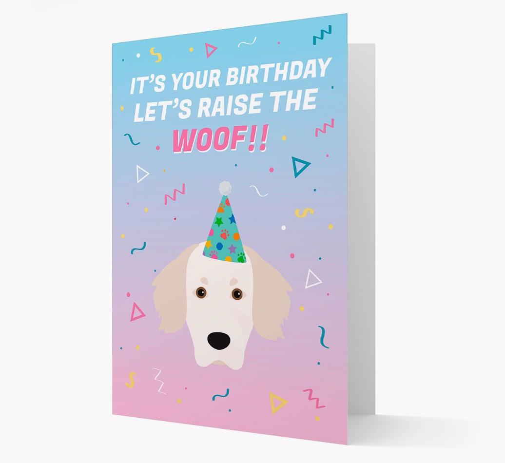 Raise The Woof: Personalized Card with {breedFullName} Icon