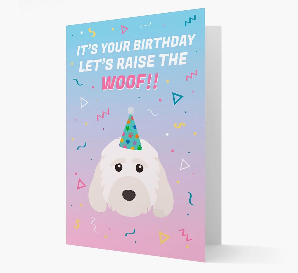 Raise The Woof: Personalized Card with {breedFullName} Icon