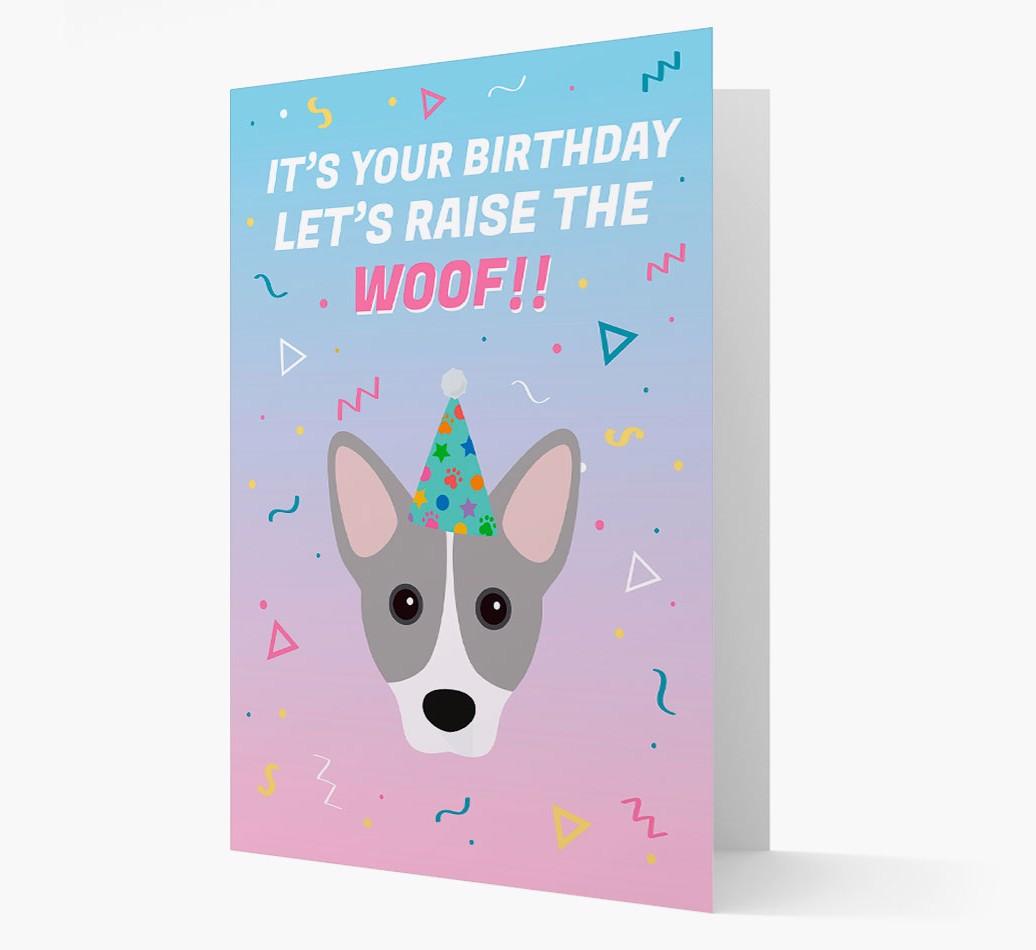 Raise The Woof: Personalized Card with {breedFullName} Icon