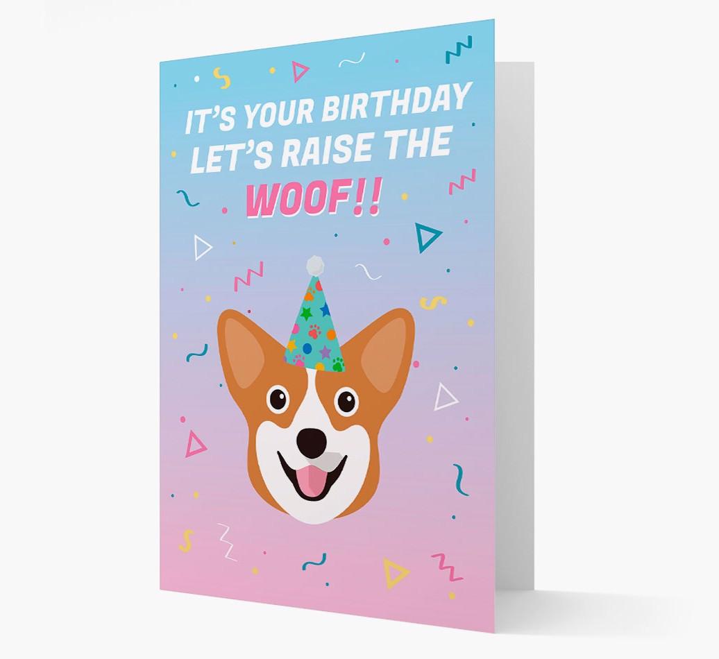 Raise The Woof: Personalized Card with {breedFullName} Icon