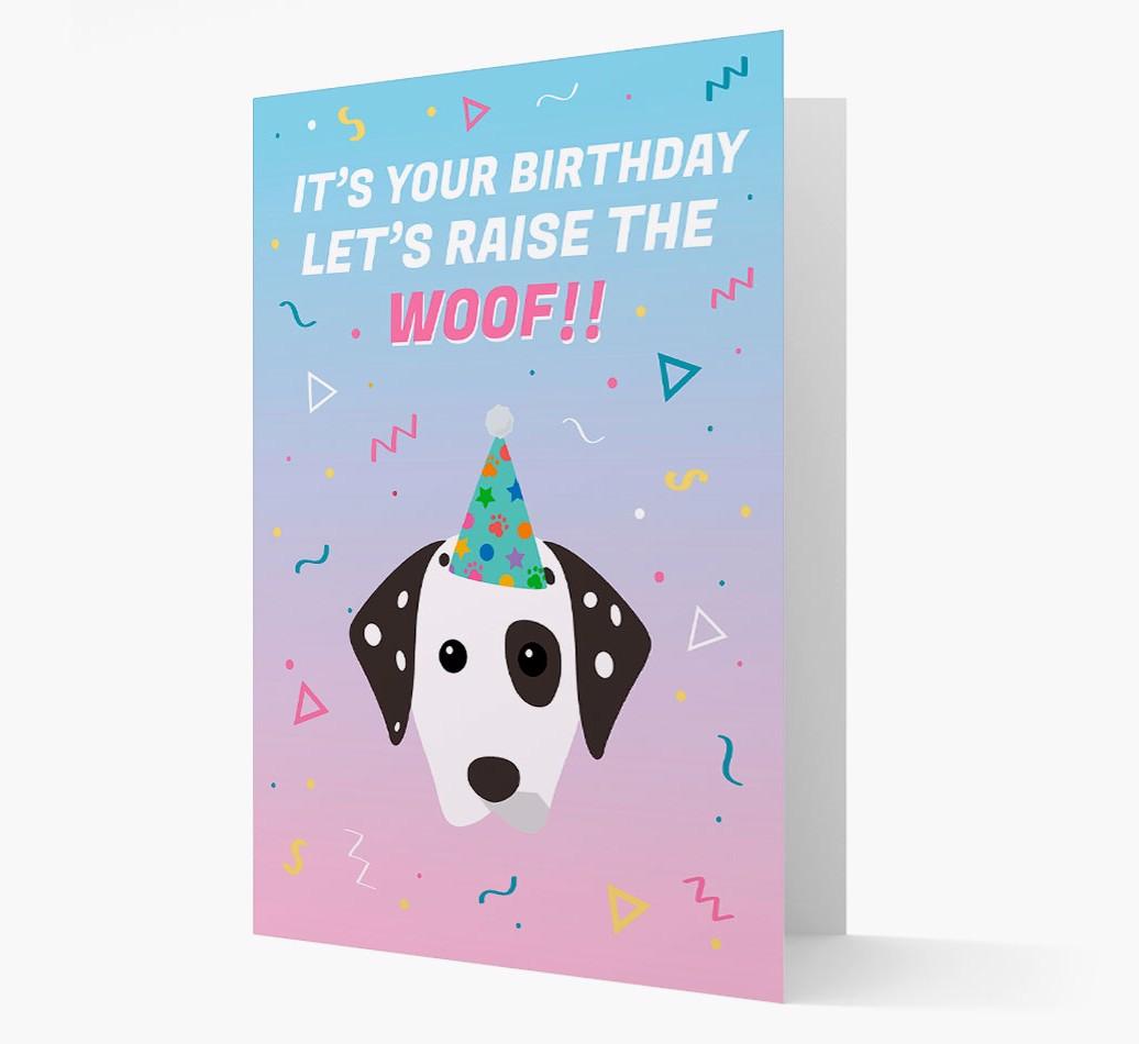 Raise The Woof: Personalized Card with {breedFullName} Icon