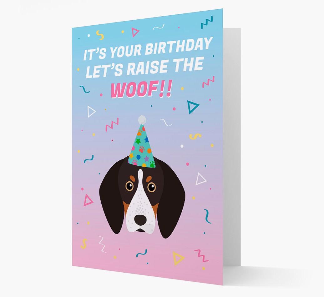 Raise The Woof: Personalized Card with {breedFullName} Icon