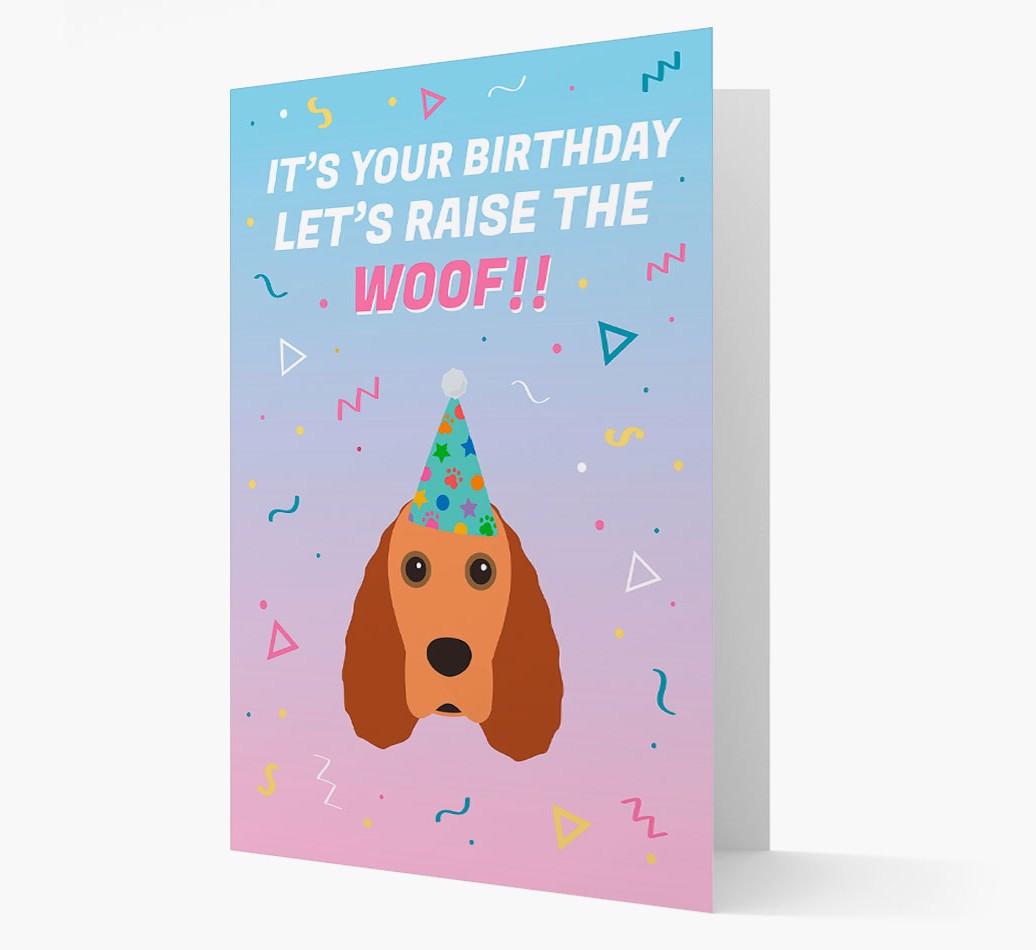 Raise The Woof: Personalized Card with {breedFullName} Icon