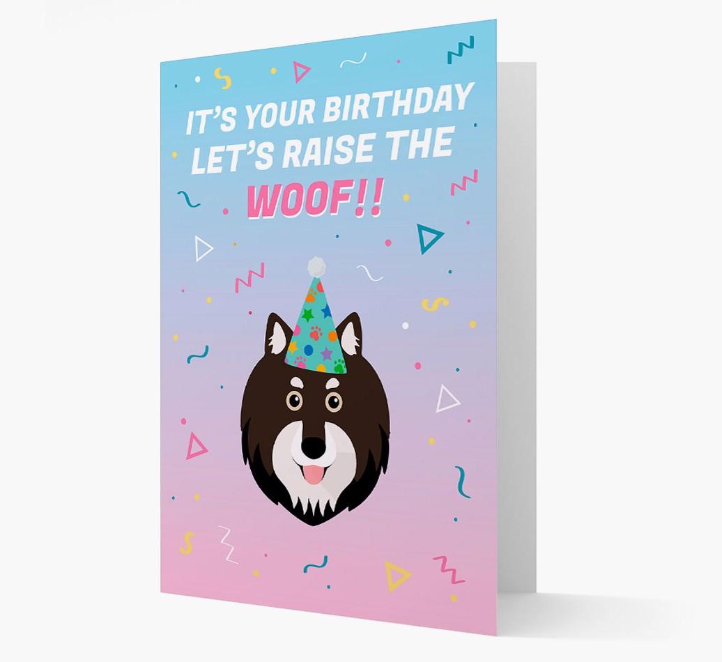 Raise The Woof: Personalized Card with {breedFullName} Icon