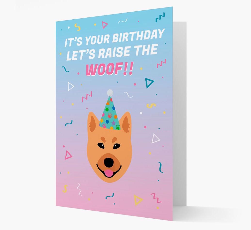 Raise The Woof: Personalized Card with {breedFullName} Icon