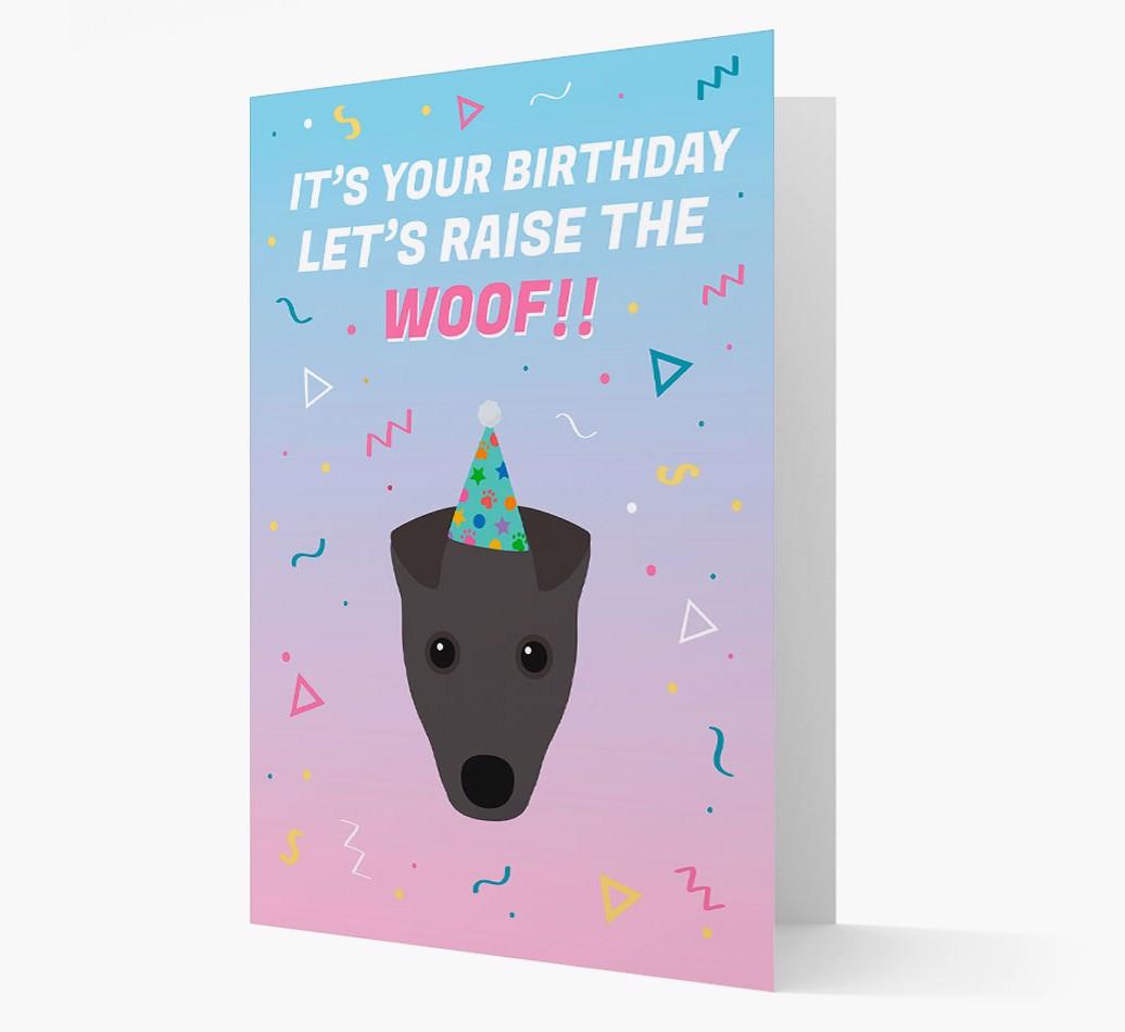Raise The Woof: Personalized Card with {breedFullName} Icon