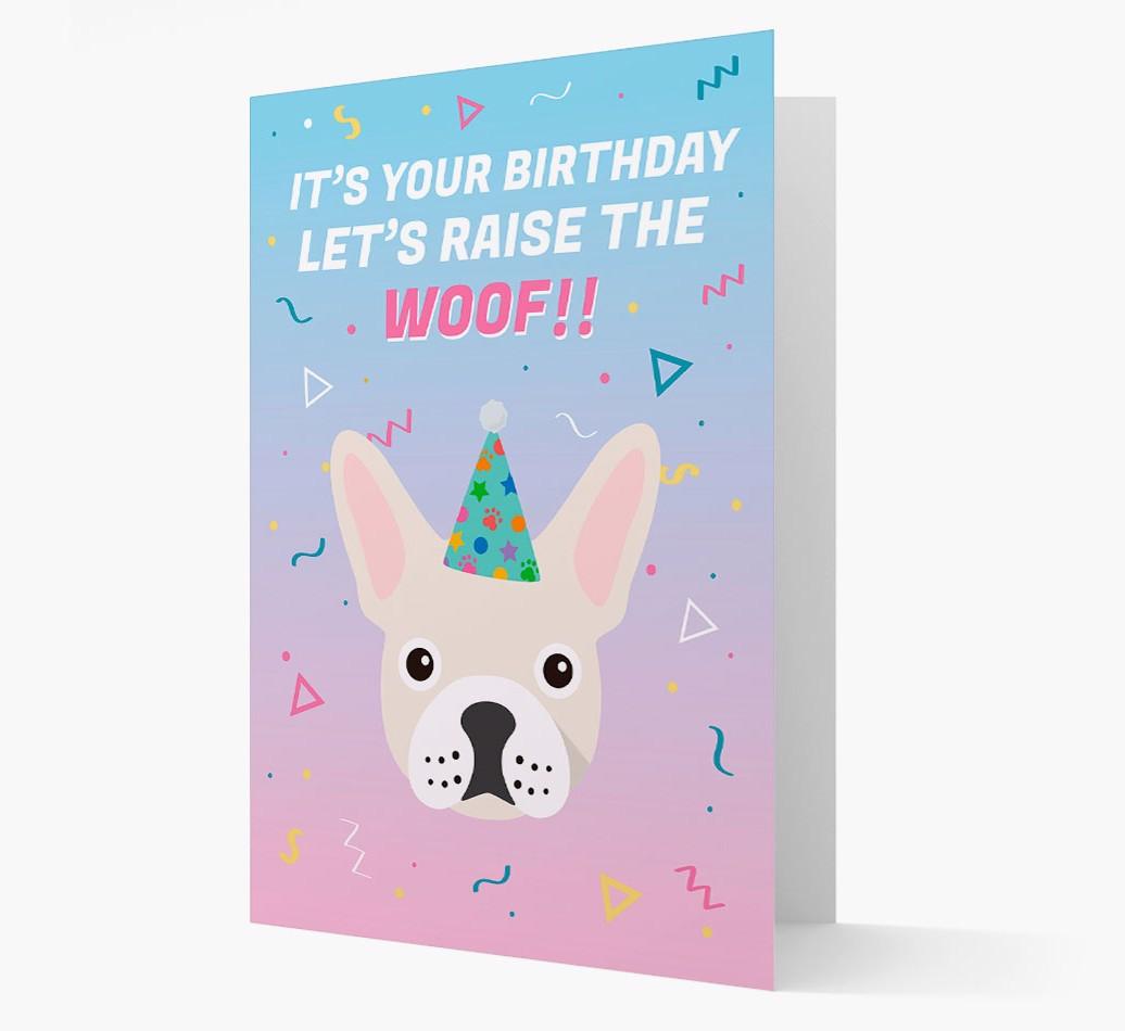 Raise The Woof: Personalized Card with {breedFullName} Icon
