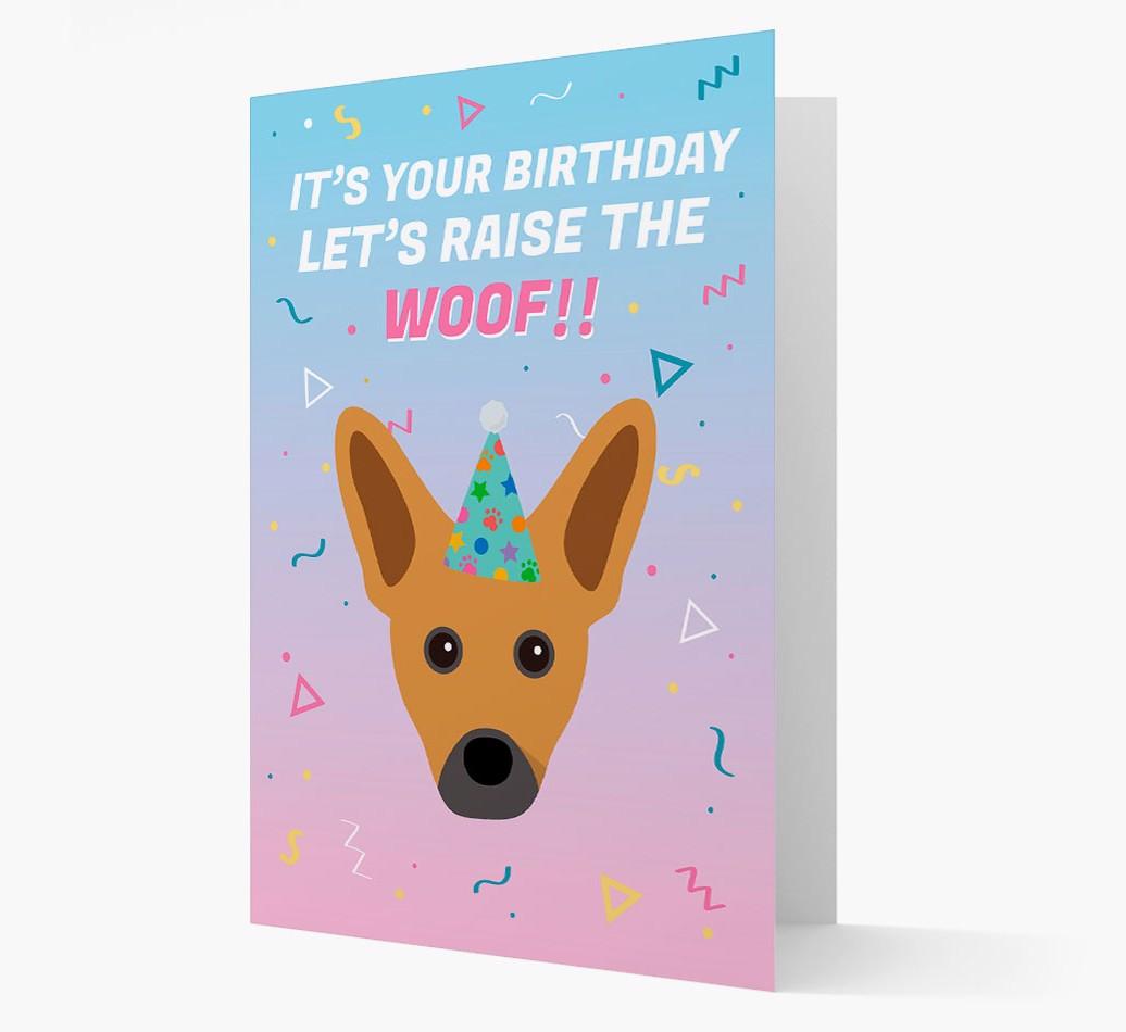Raise The Woof: Personalized Card with {breedFullName} Icon