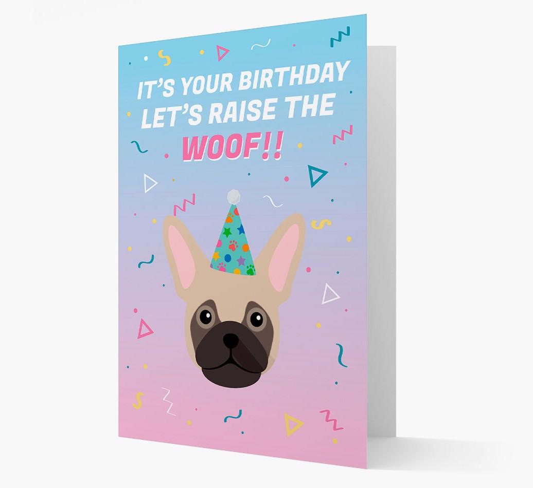 Raise The Woof: Personalized Card with {breedFullName} Icon
