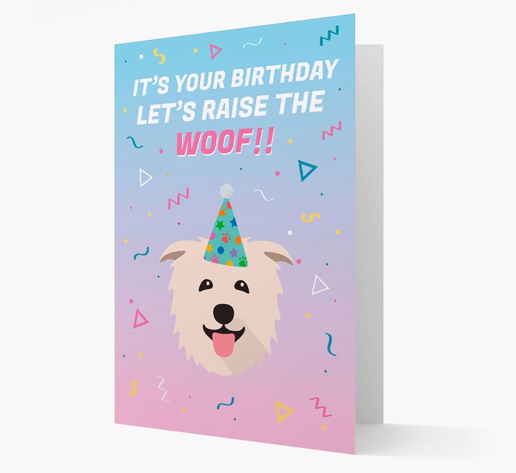 Raise The Woof: Personalized Card with {breedFullName} Icon