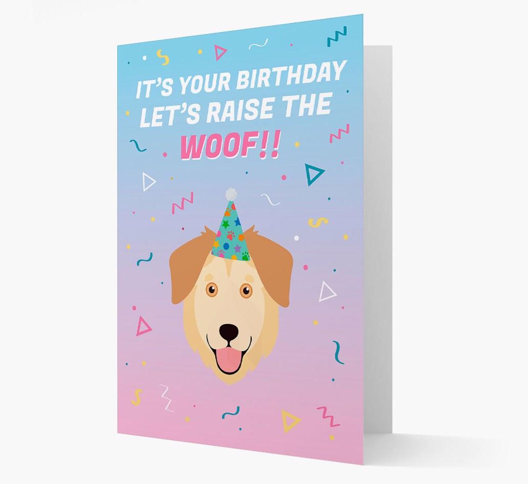 Raise The Woof: Personalized Card with {breedFullName} Icon