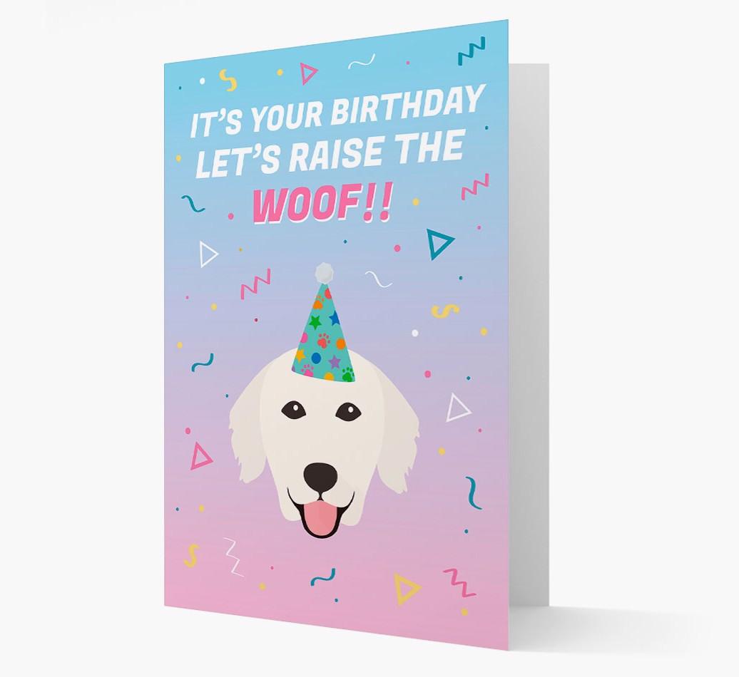 Raise The Woof: Personalized Card with {breedFullName} Icon
