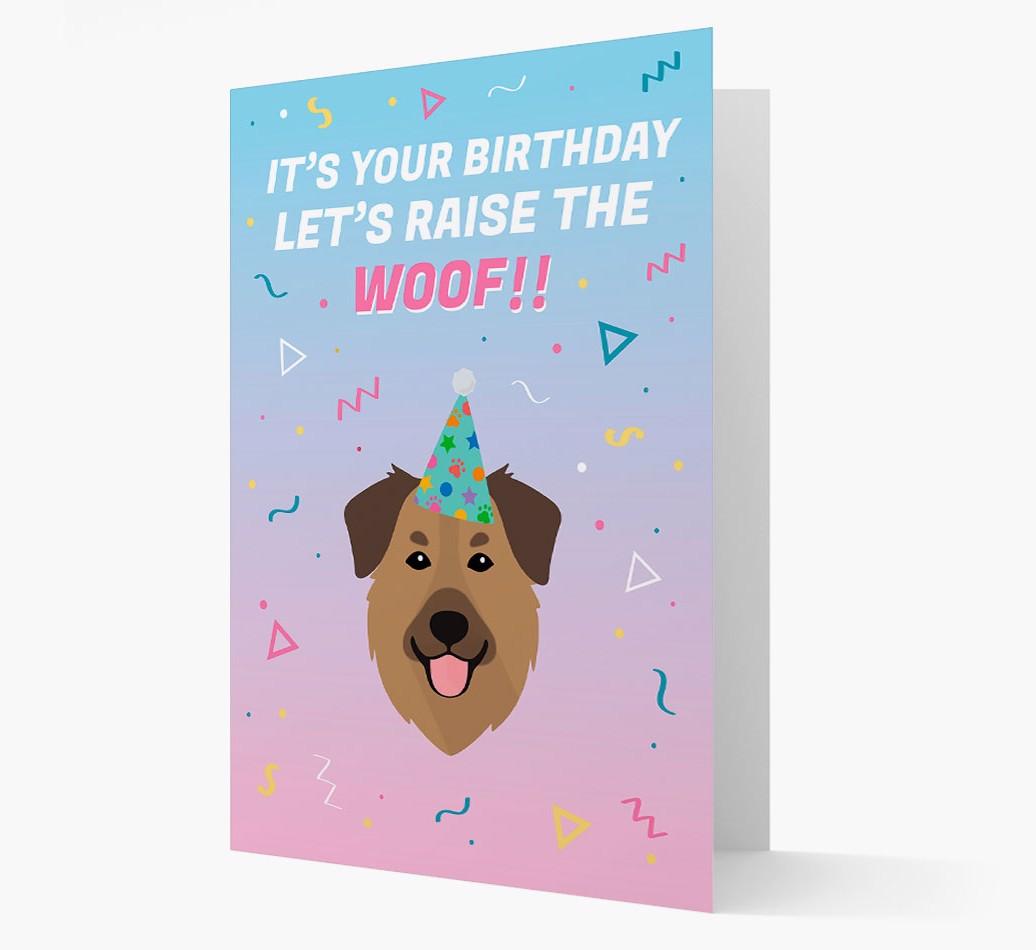 Raise The Woof: Personalized Card with {breedFullName} Icon