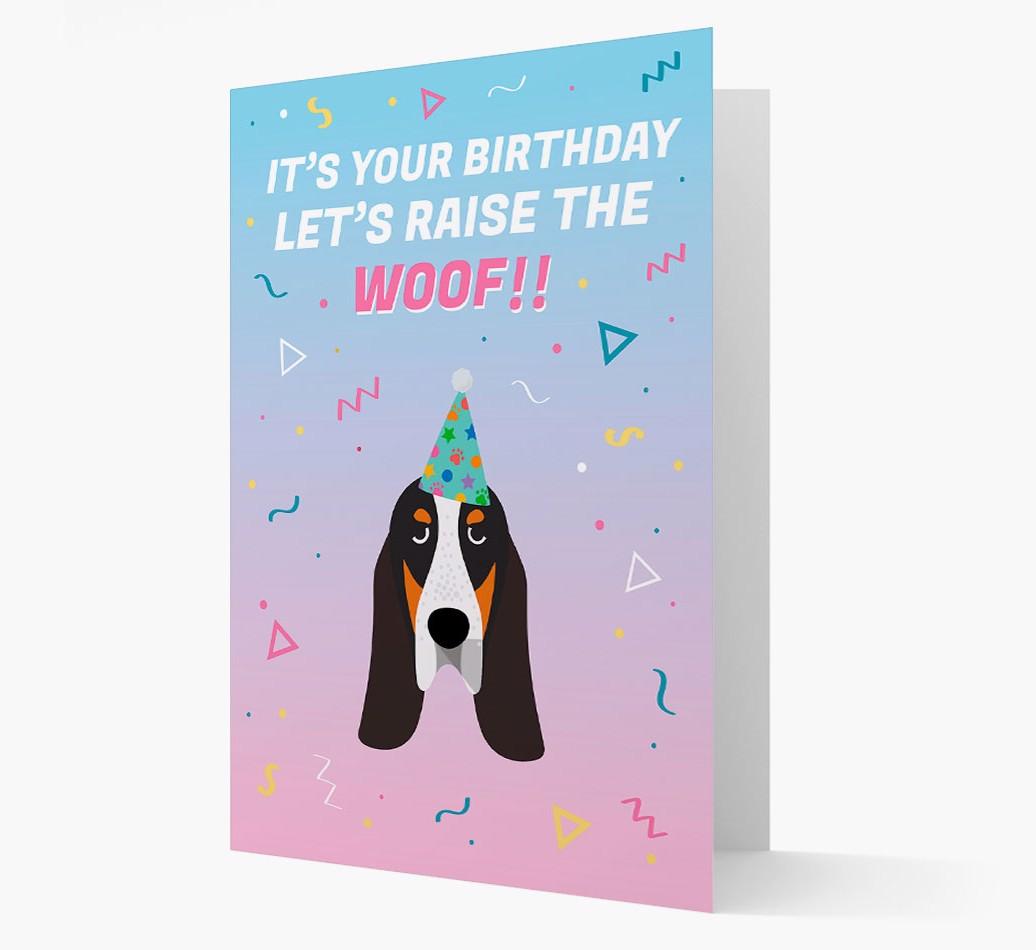 Raise The Woof: Personalized Card with {breedFullName} Icon