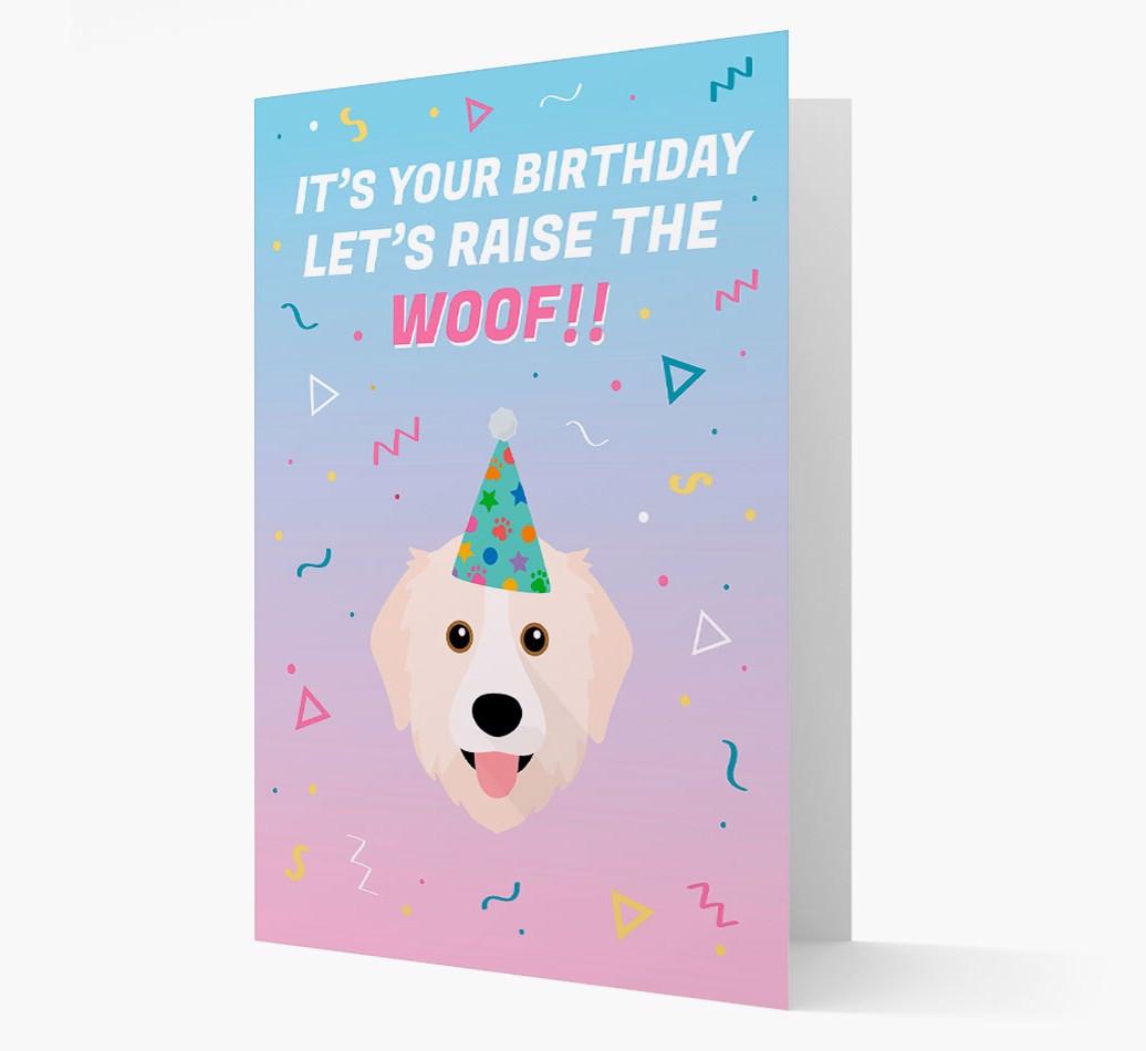 Raise The Woof: Personalised Card with {breedFullName} Icon