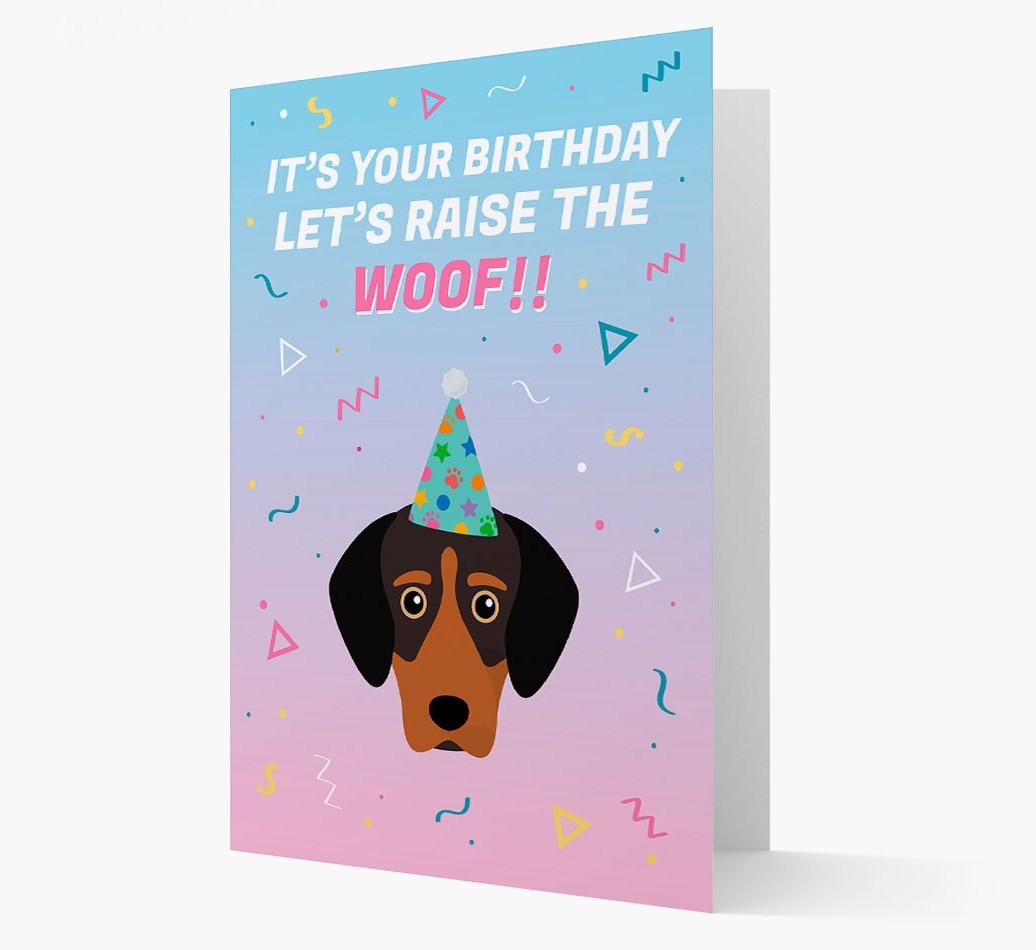 Raise The Woof: Personalized Card with {breedFullName} Icon