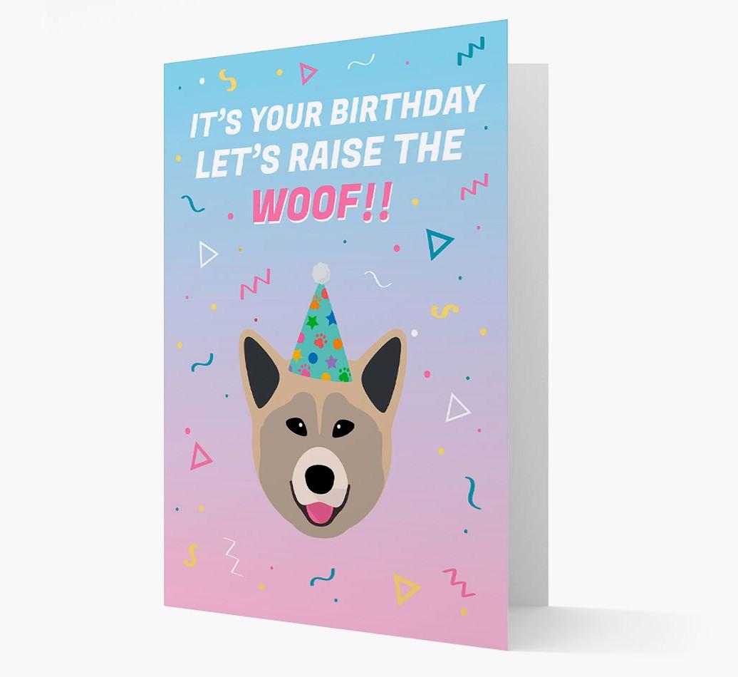 Raise The Woof: Personalized Card with {breedFullName} Icon
