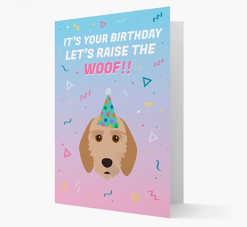 Raise The Woof: Personalized Card with {breedFullName} Icon