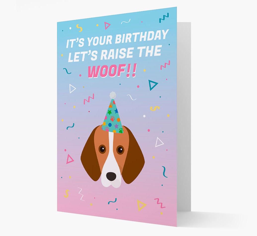 Raise The Woof: Personalized Card with {breedFullName} Icon