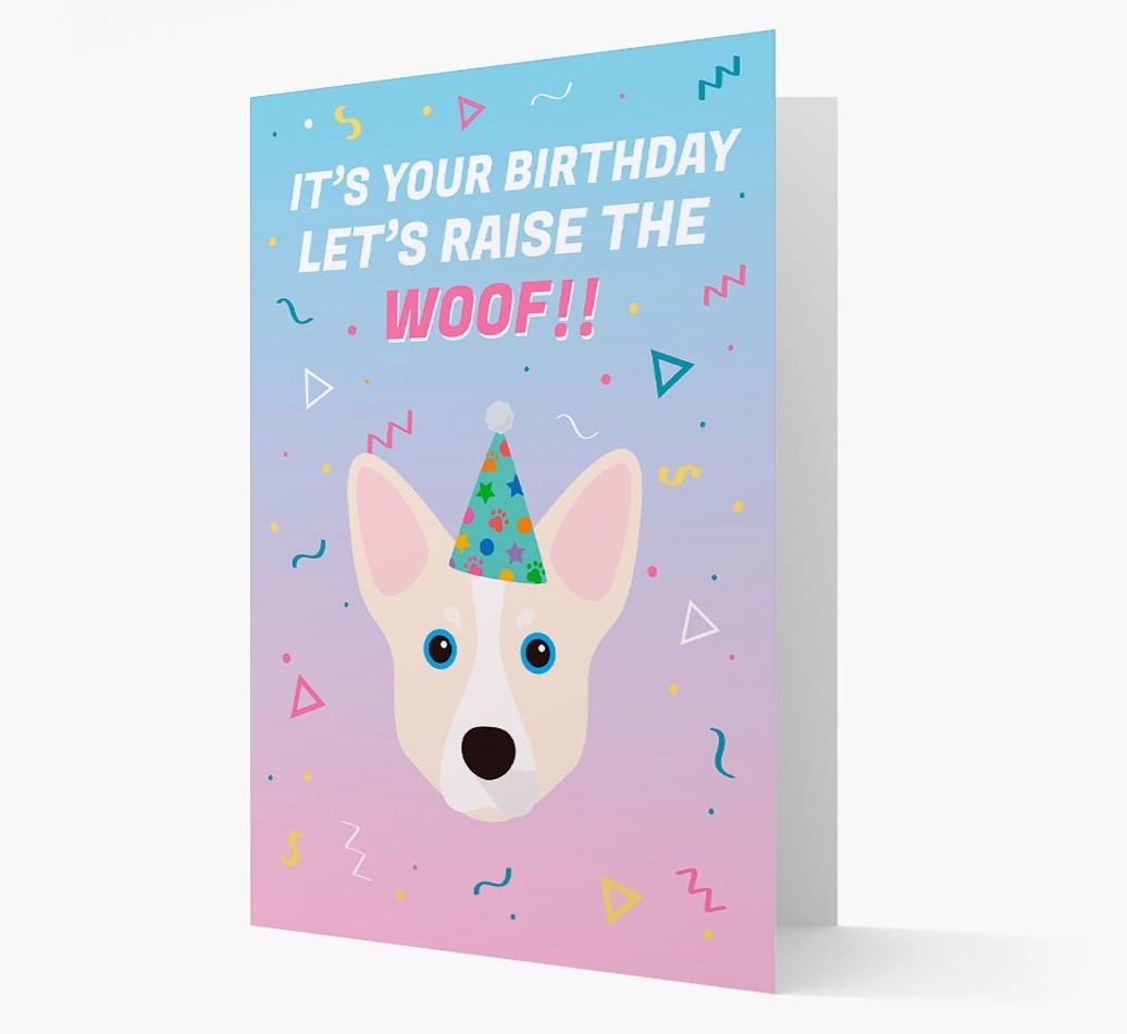 Raise The Woof: Personalized Card with {breedFullName} Icon