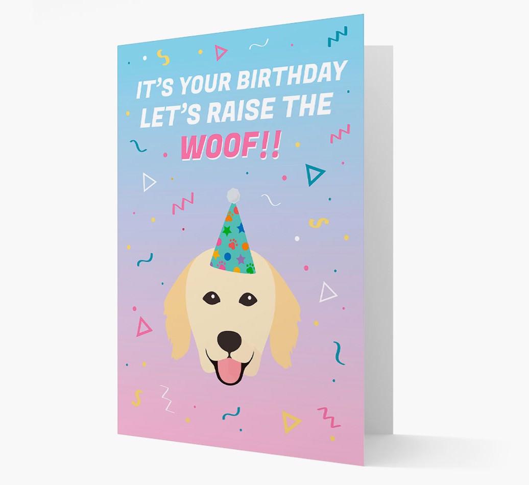 Raise The Woof: Personalized Card with {breedFullName} Icon