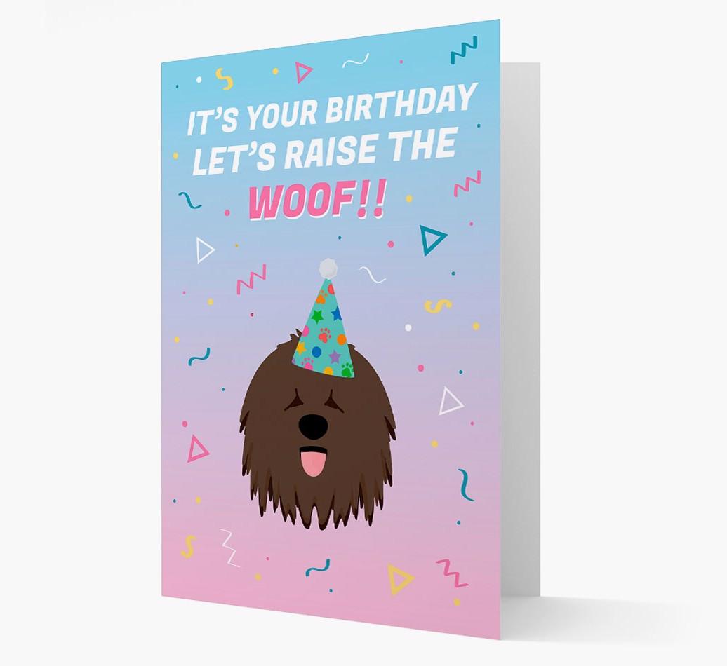 Raise The Woof: Personalized Card with {breedFullName} Icon