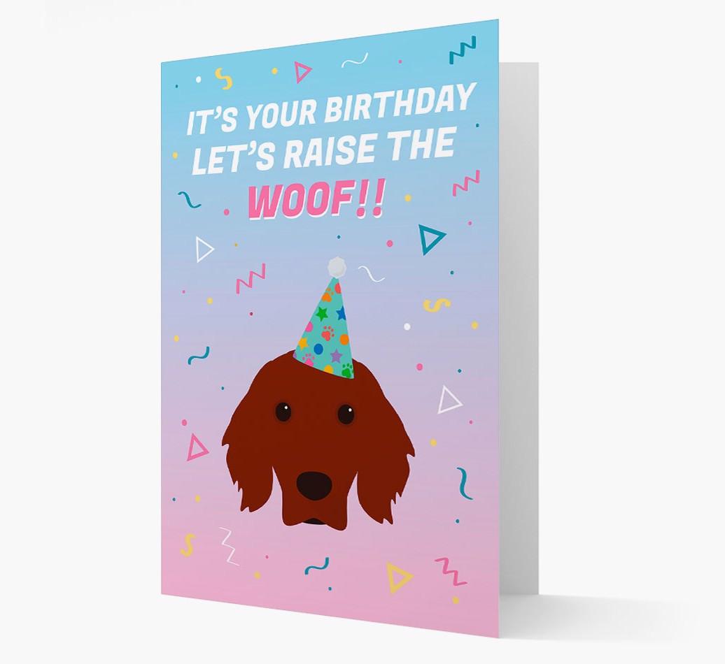 Raise The Woof: Personalized Card with {breedFullName} Icon