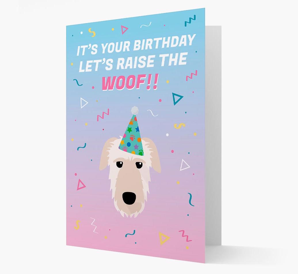 Raise The Woof: Personalized Card with {breedFullName} Icon