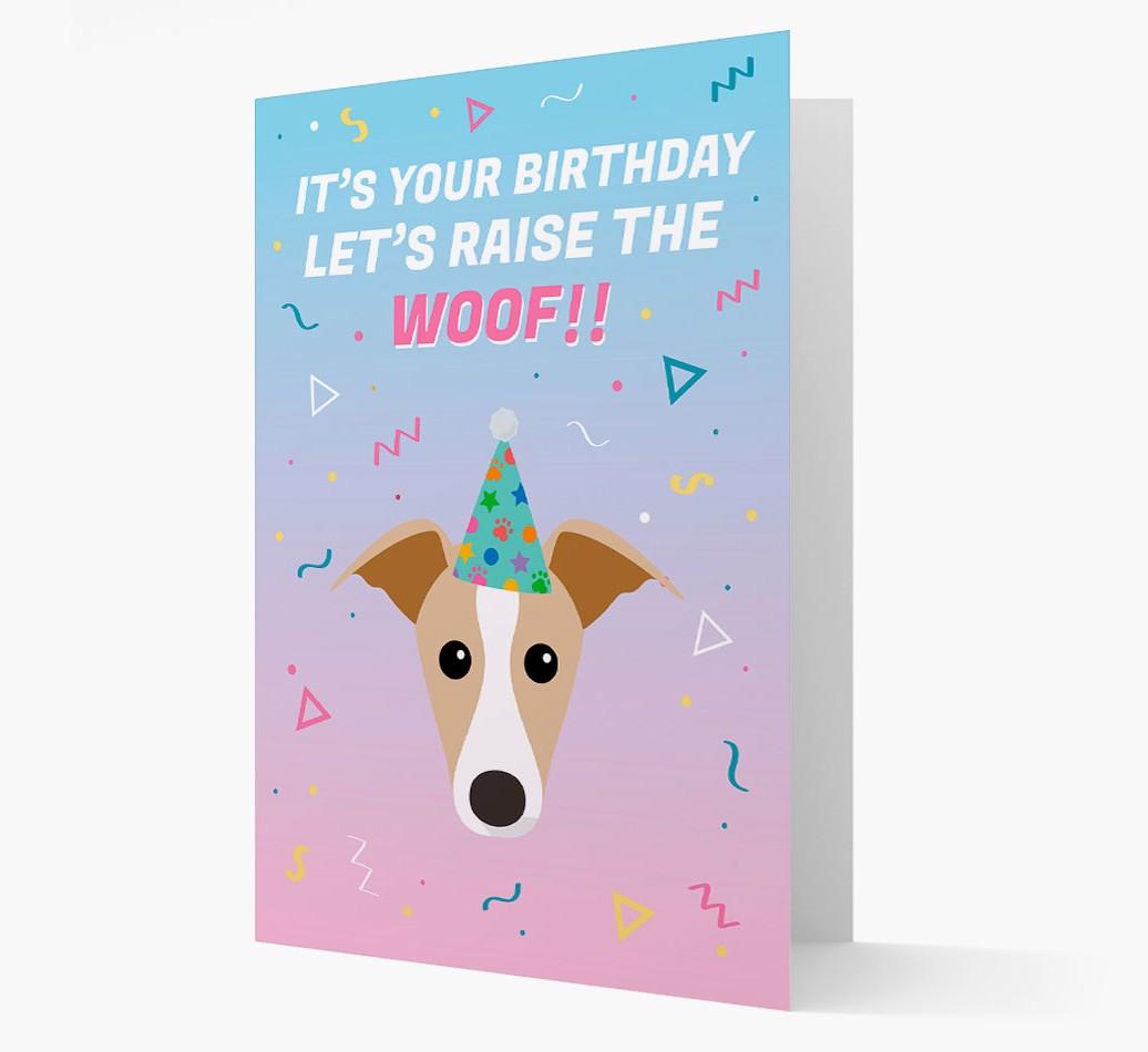 Raise The Woof: Personalized Card with {breedFullName} Icon