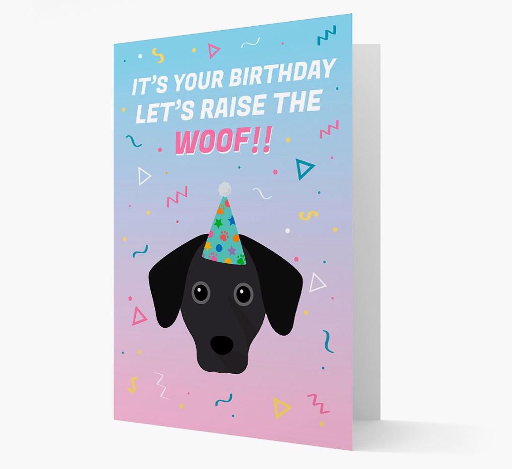 Raise The Woof: Personalized Card with {breedFullName} Icon