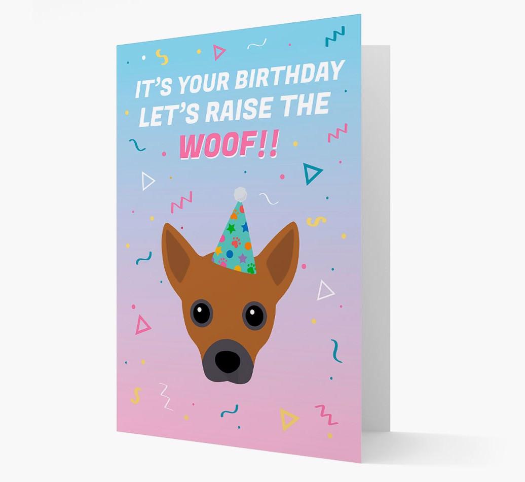 Raise The Woof: Personalised Card with {breedFullName} Icon