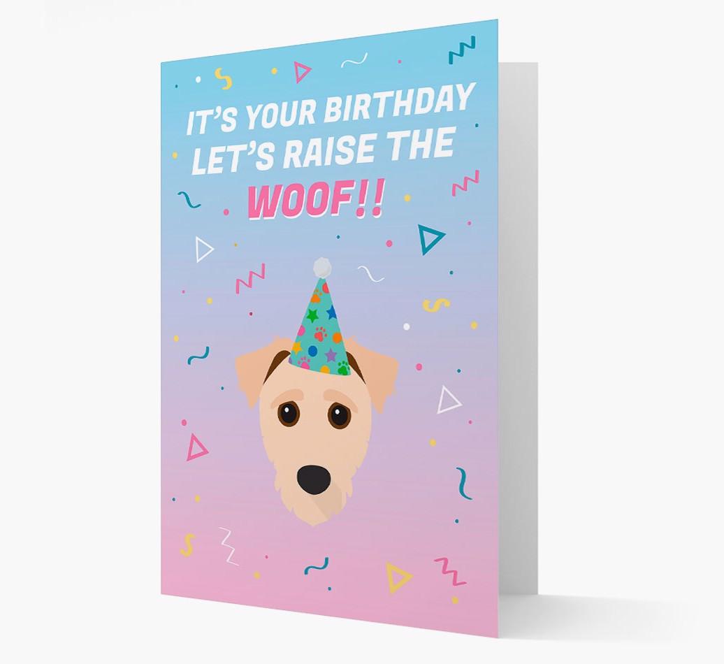 Raise The Woof: Personalized Card with {breedFullName} Icon