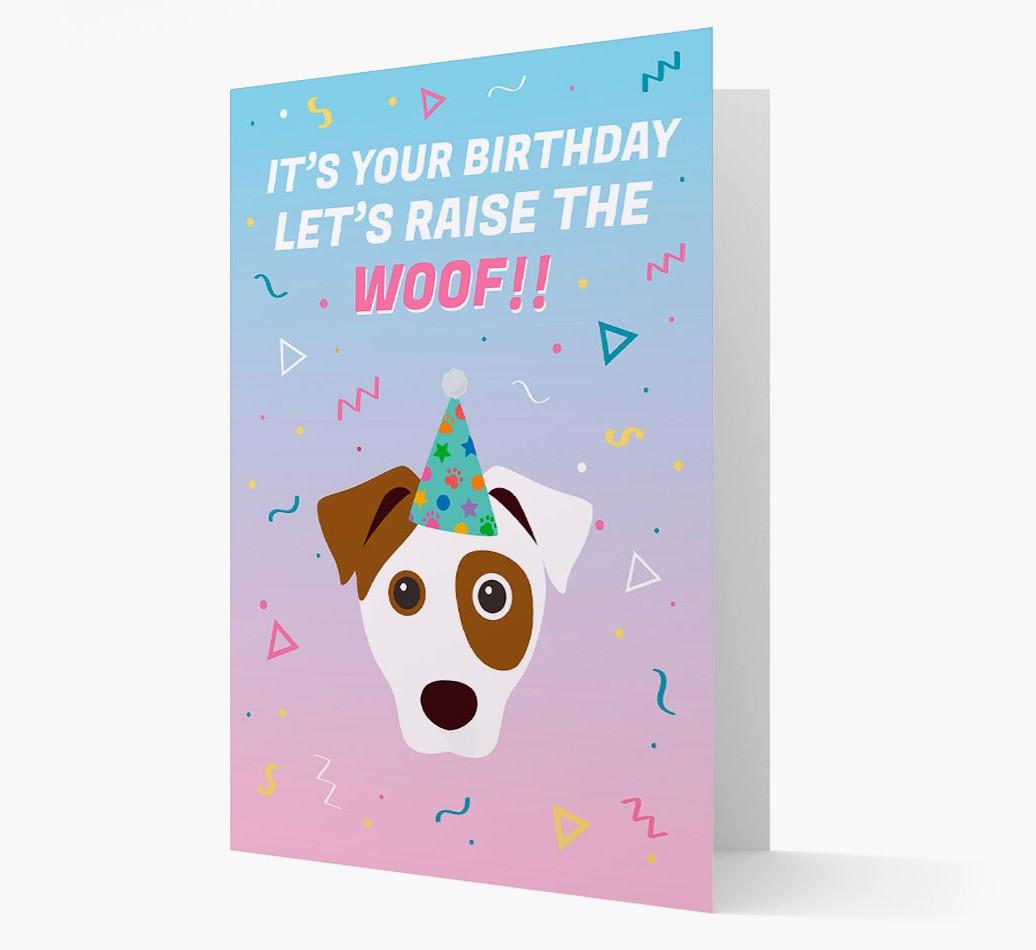 Raise The Woof: Personalized Card with {breedFullName} Icon