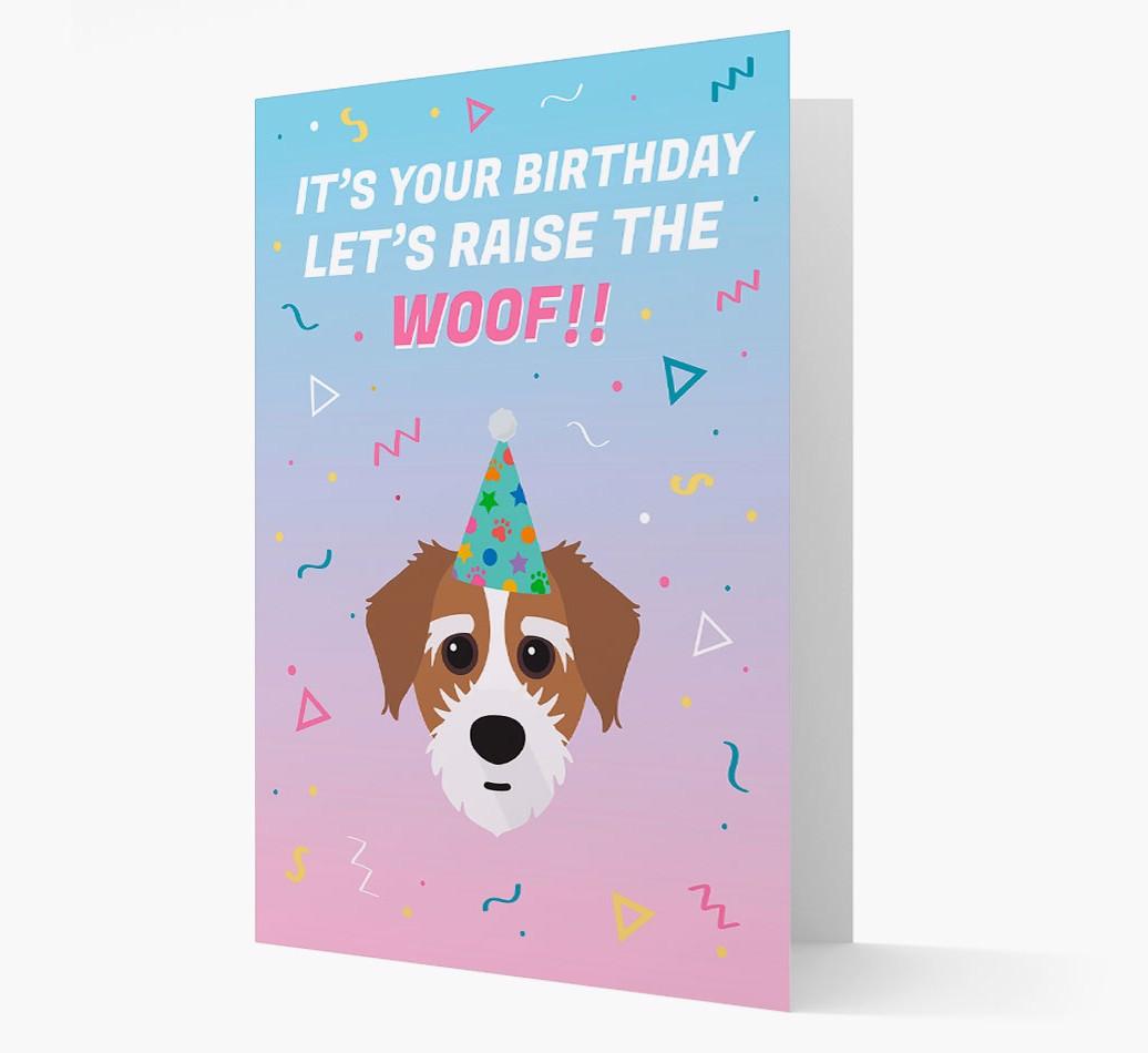 Raise The Woof: Personalized Card with {breedFullName} Icon