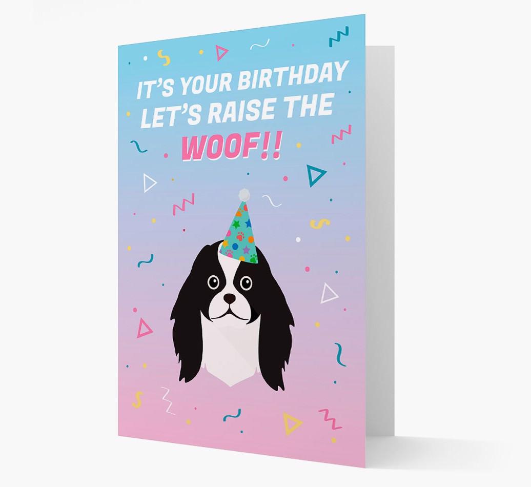 Raise The Woof: Personalized Card with {breedFullName} Icon