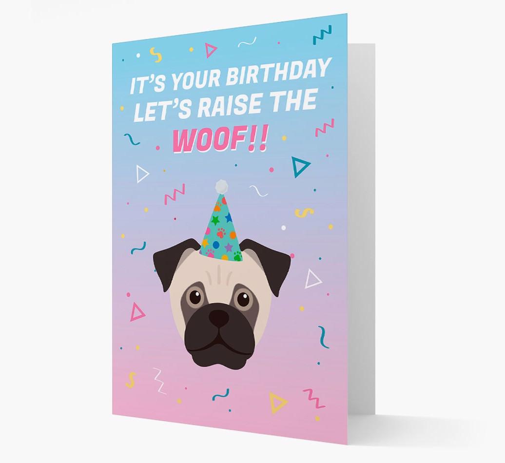 Raise The Woof: Personalized Card with {breedFullName} Icon