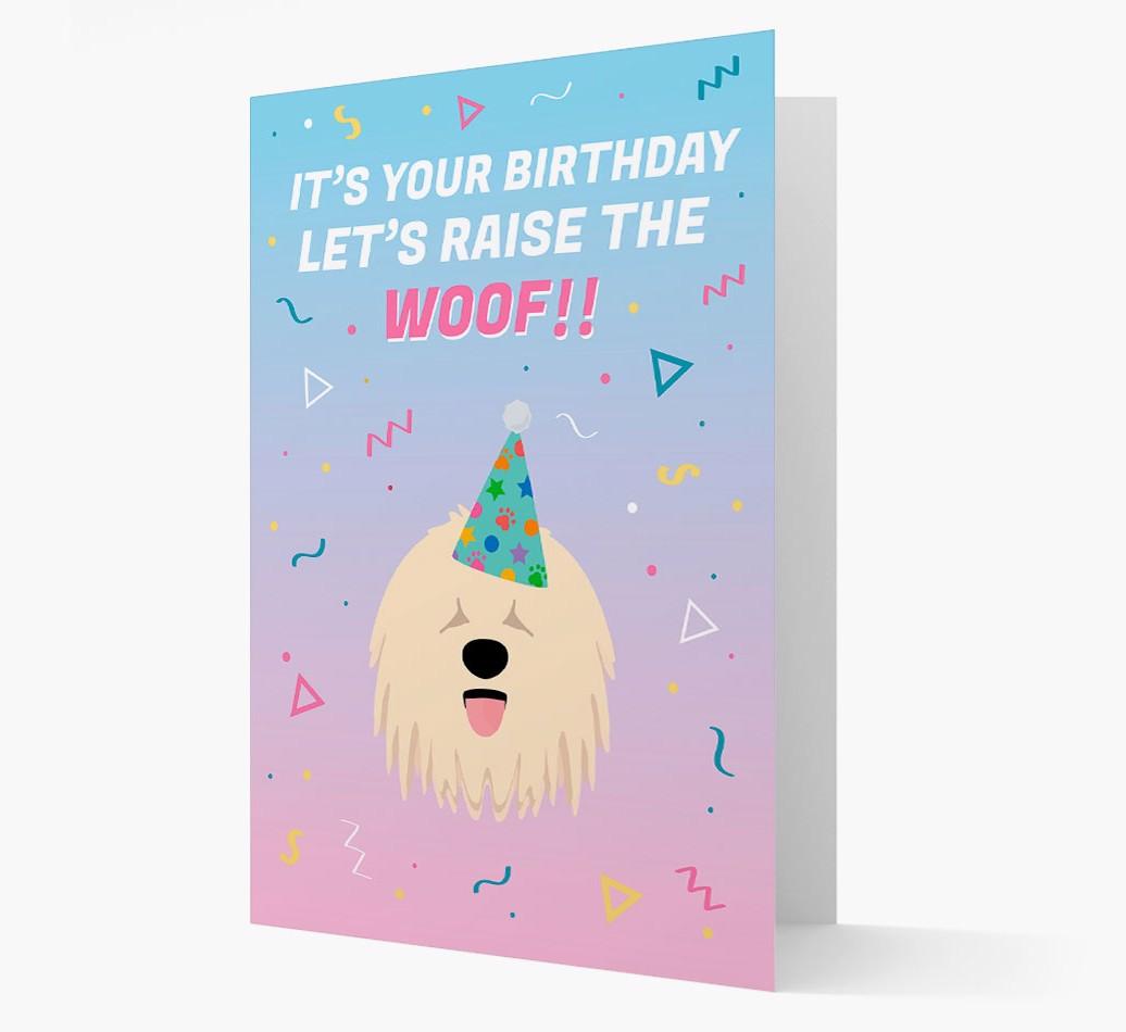 Raise The Woof: Personalized Card with {breedFullName} Icon