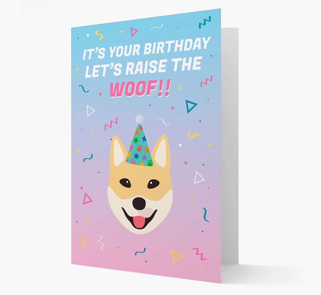 Raise The Woof: Personalized Card with {breedFullName} Icon