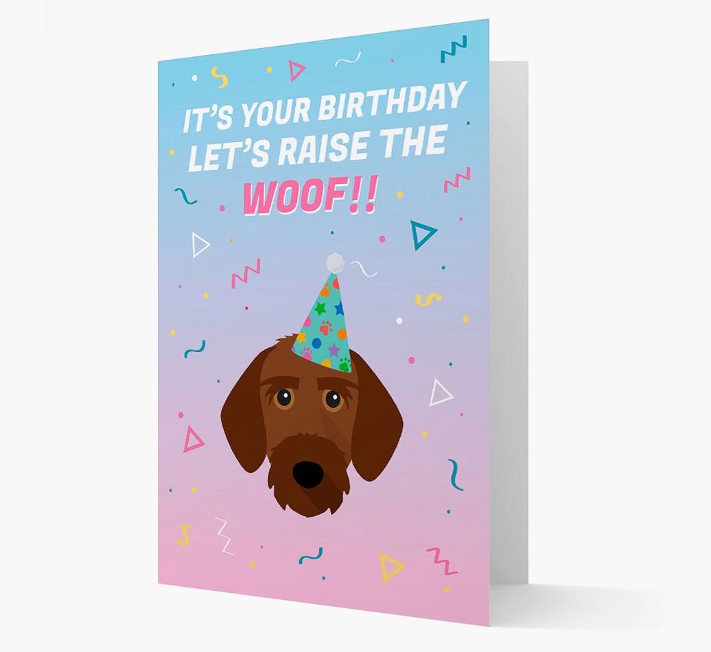 Raise The Woof: Personalized Card with {breedFullName} Icon