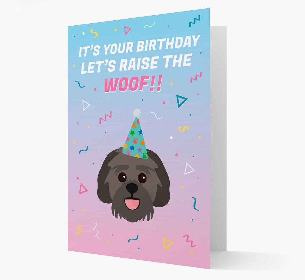 Raise The Woof: Personalized Card with {breedFullName} Icon