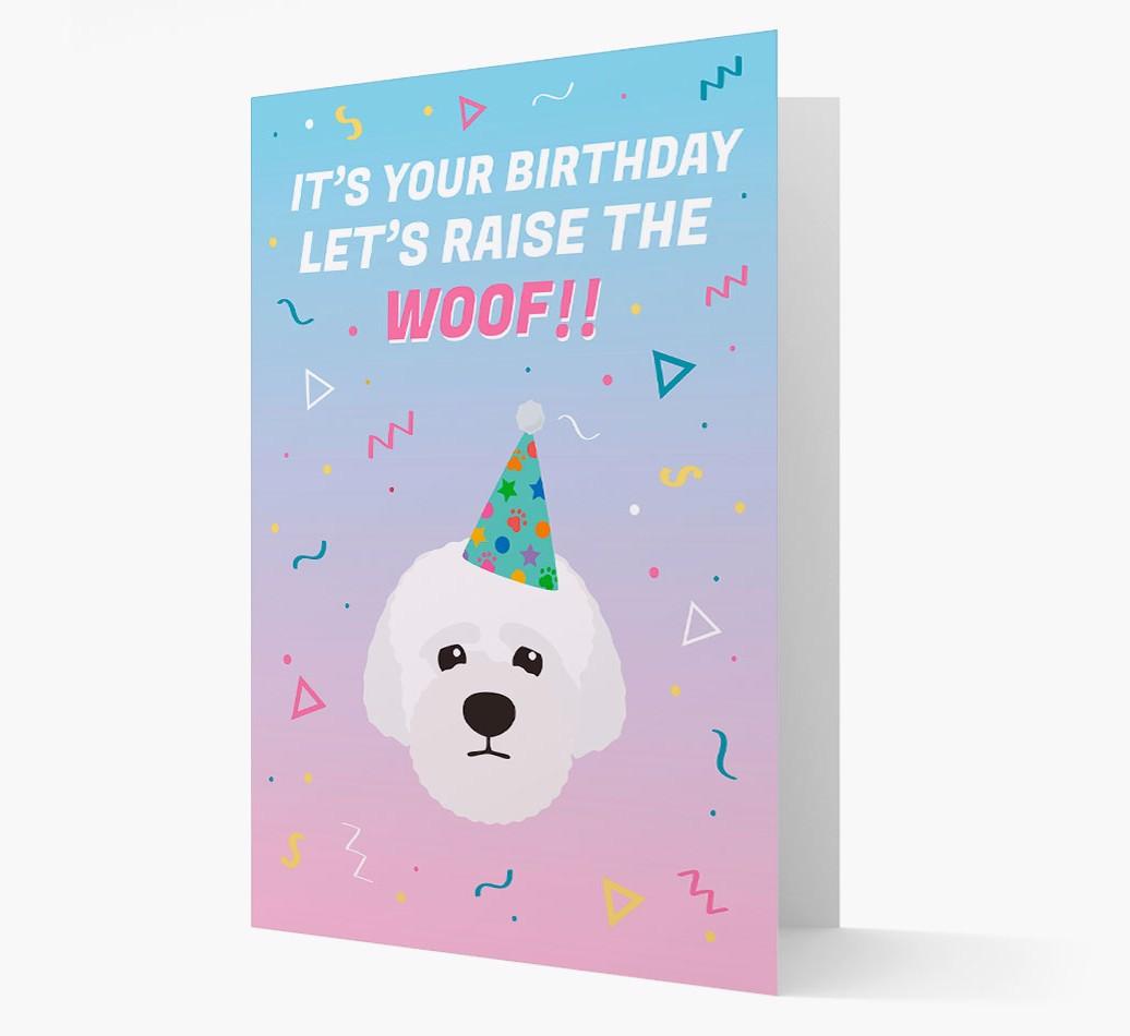 Raise The Woof: Personalized Card with {breedFullName} Icon
