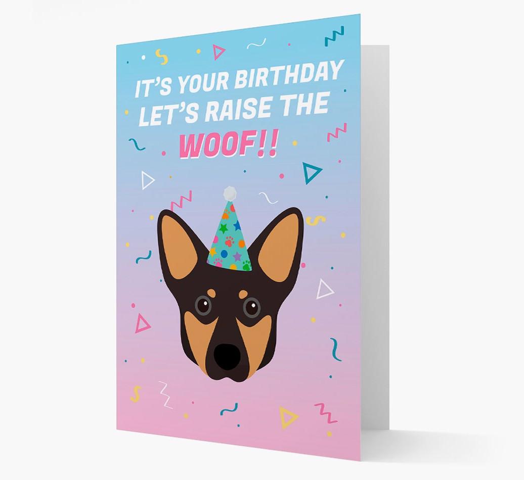 Raise The Woof: Personalized Card with {breedFullName} Icon